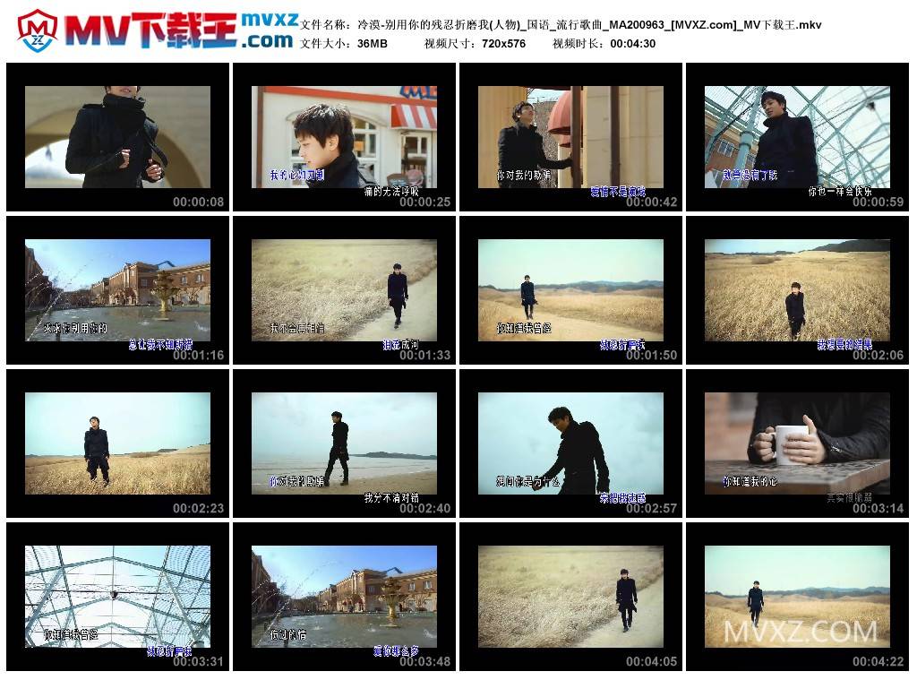 冷漠-别用你的残忍折磨我(人物)_国语_流行歌曲_MA200963